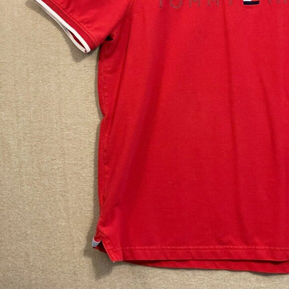 Tommy Hilfiger Polo Men's XL Red Short Sleeves Custom Fit - Picture 3 of 12